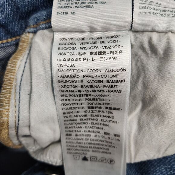 Levi's 721 Women 27 Mid Rise Skinny Japanese Denim Two Tone Raw Hem Jeans - Picture 9 of 13